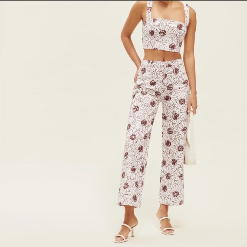 Reformation sunny denim two piece set- size 2!